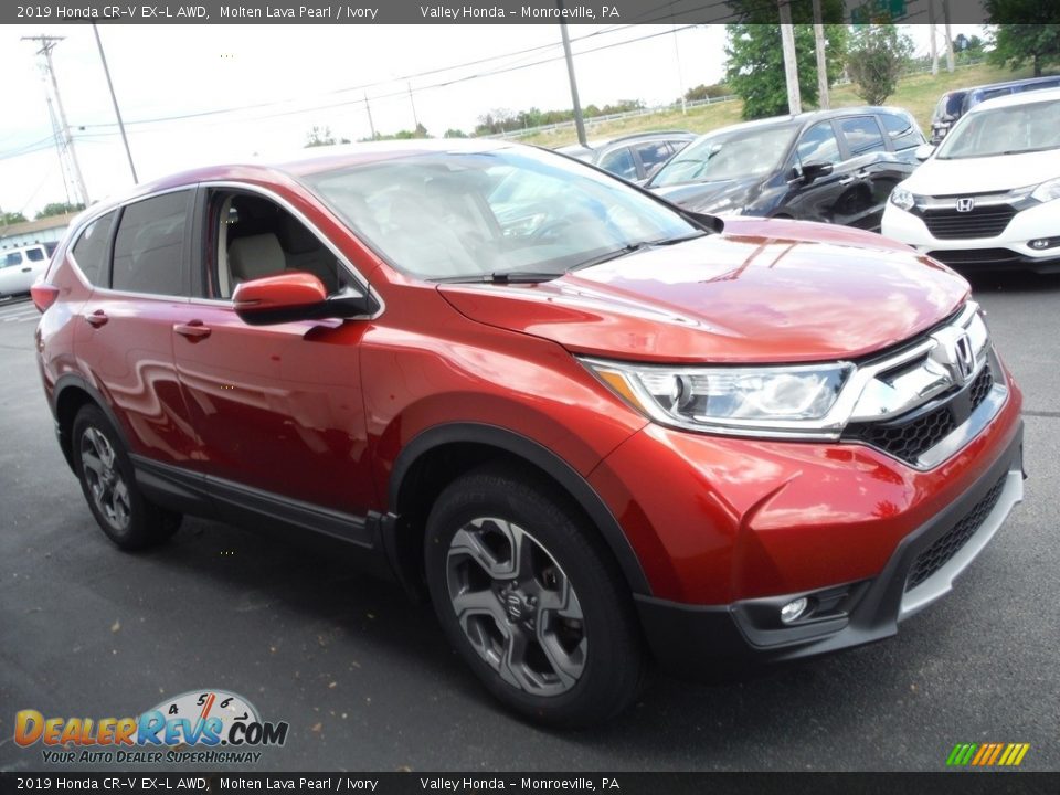 2019 Honda CR-V EX-L AWD Molten Lava Pearl / Ivory Photo #6
