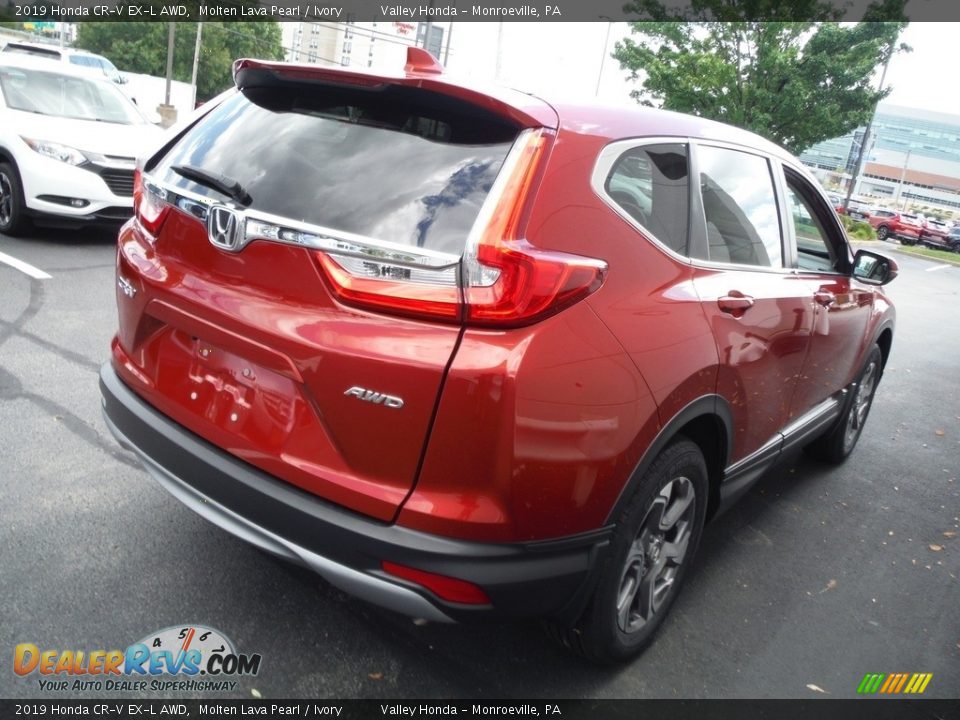2019 Honda CR-V EX-L AWD Molten Lava Pearl / Ivory Photo #7