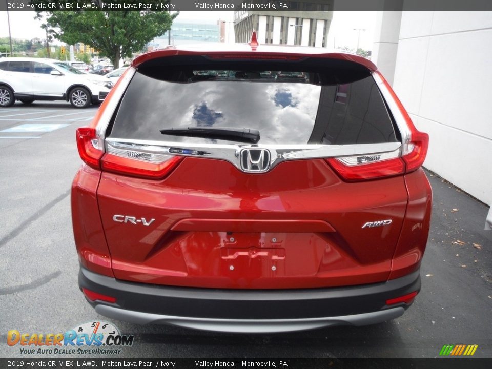 2019 Honda CR-V EX-L AWD Molten Lava Pearl / Ivory Photo #9
