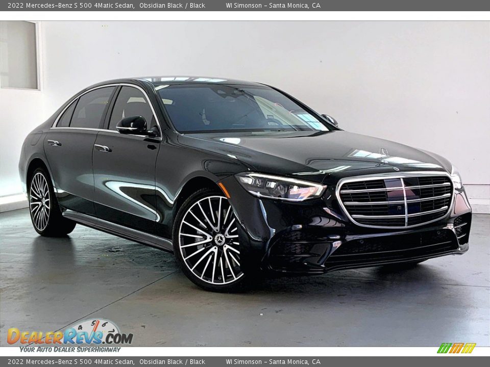 2022 Mercedes-Benz S 500 4Matic Sedan Obsidian Black / Black Photo #12