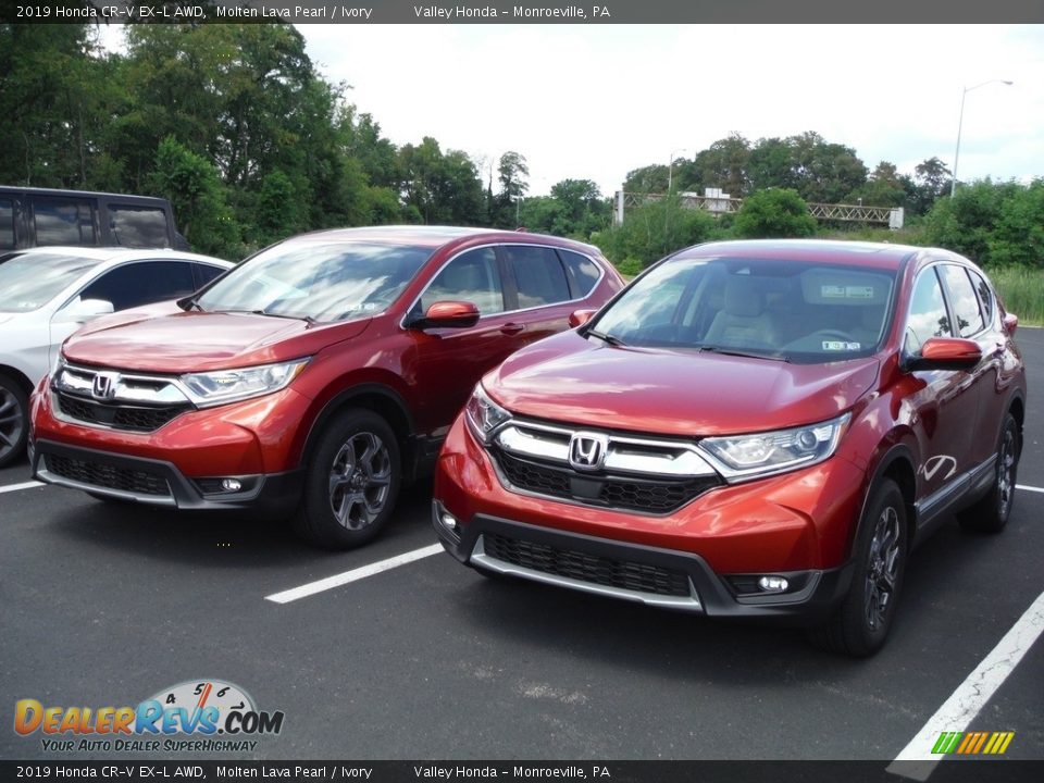 2019 Honda CR-V EX-L AWD Molten Lava Pearl / Ivory Photo #11