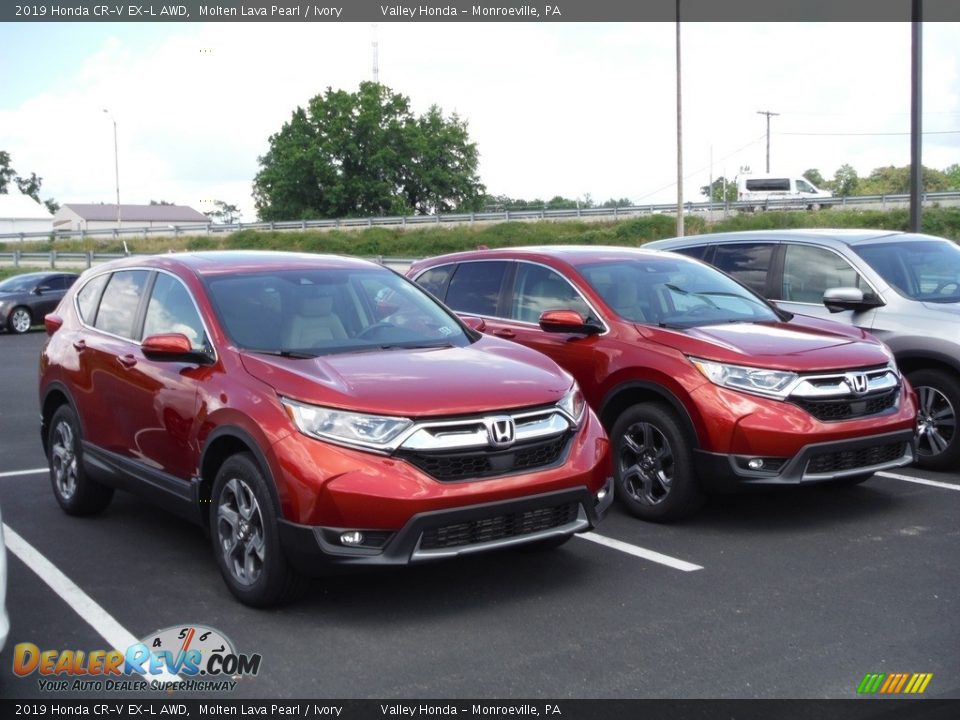 2019 Honda CR-V EX-L AWD Molten Lava Pearl / Ivory Photo #12