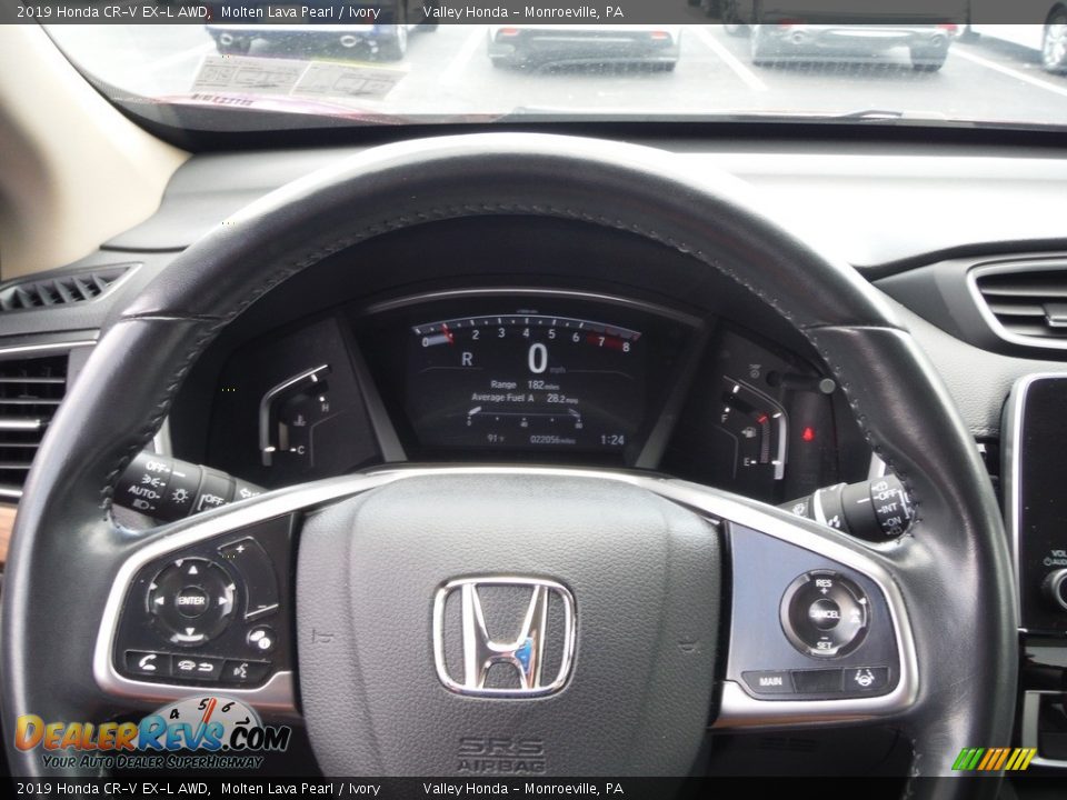 2019 Honda CR-V EX-L AWD Molten Lava Pearl / Ivory Photo #27