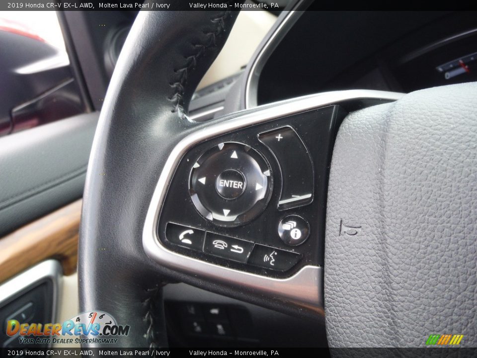 2019 Honda CR-V EX-L AWD Molten Lava Pearl / Ivory Photo #28