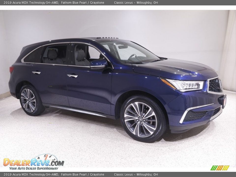 Fathom Blue Pearl 2019 Acura MDX Technology SH-AWD Photo #1