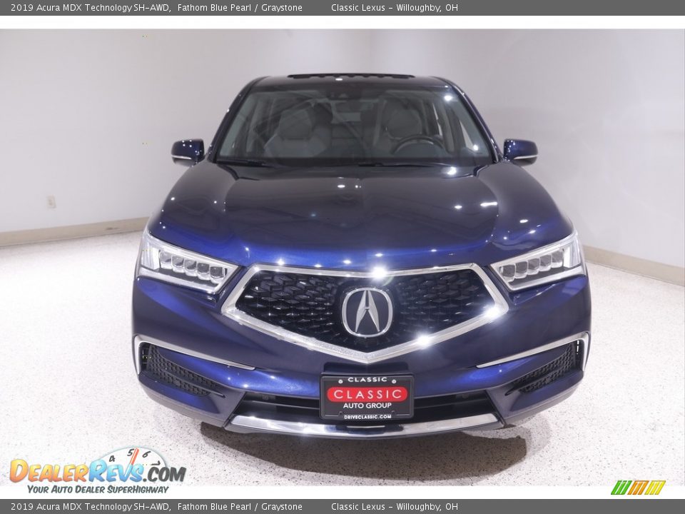 2019 Acura MDX Technology SH-AWD Fathom Blue Pearl / Graystone Photo #2