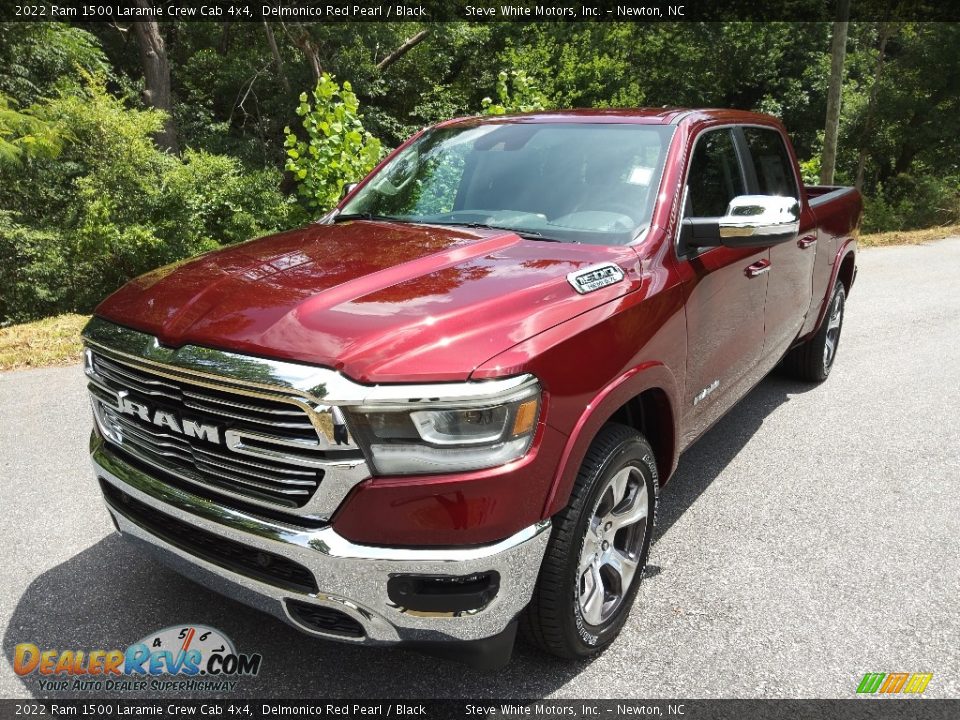 2022 Ram 1500 Laramie Crew Cab 4x4 Delmonico Red Pearl / Black Photo #2