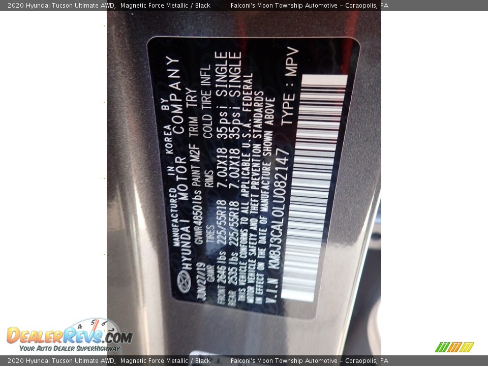 2020 Hyundai Tucson Ultimate AWD Magnetic Force Metallic / Black Photo #27