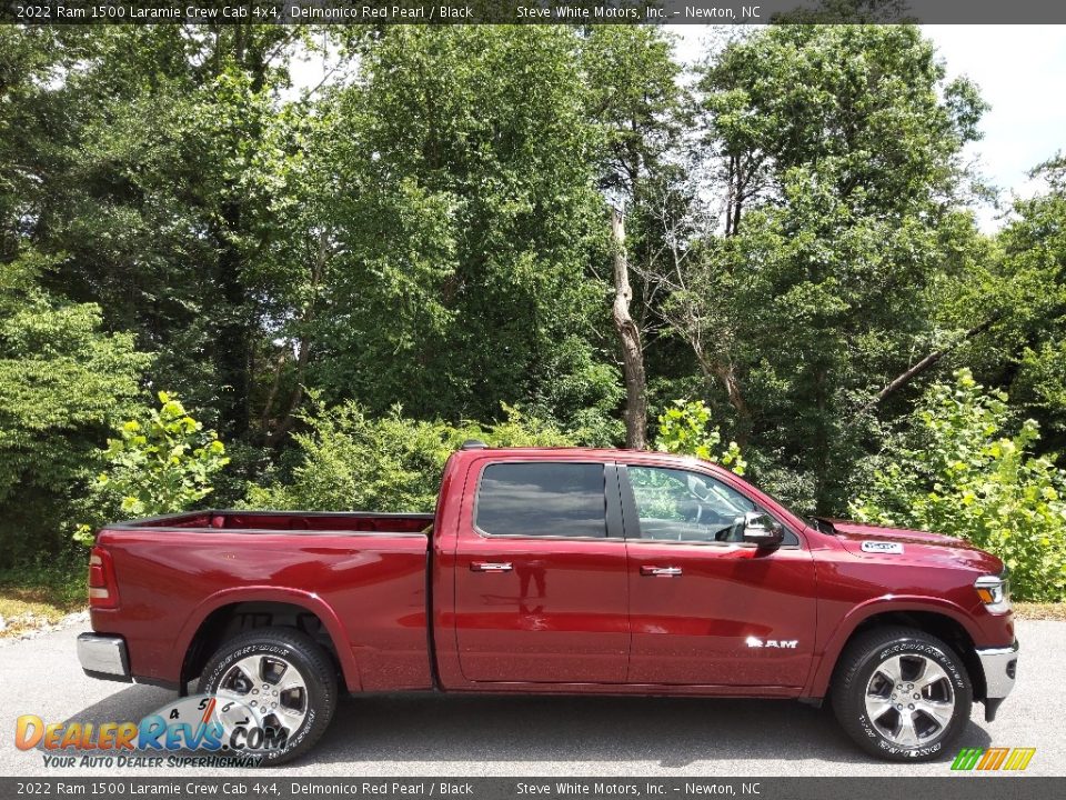 2022 Ram 1500 Laramie Crew Cab 4x4 Delmonico Red Pearl / Black Photo #5