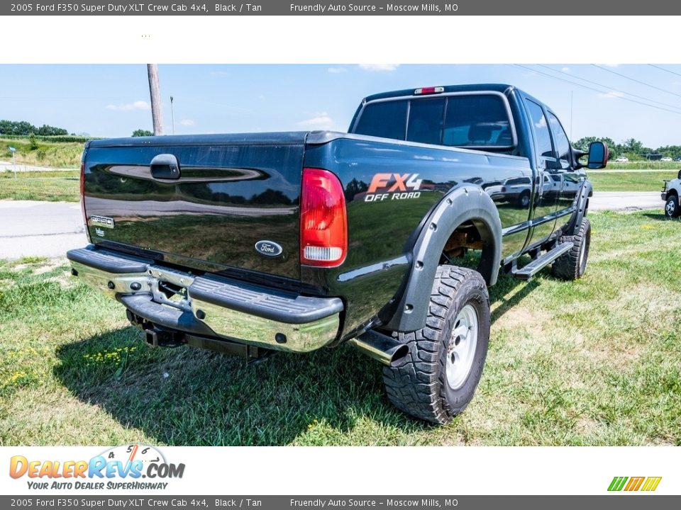 2005 Ford F350 Super Duty XLT Crew Cab 4x4 Black / Tan Photo #4