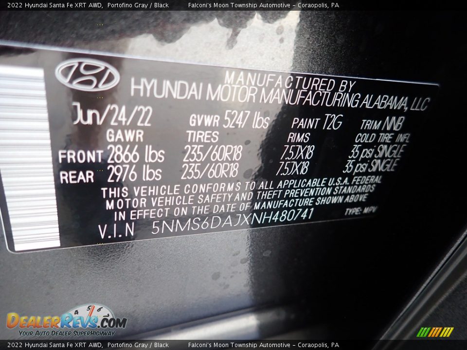 2022 Hyundai Santa Fe XRT AWD Portofino Gray / Black Photo #18