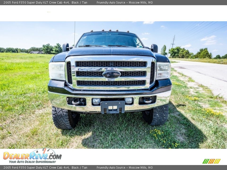 2005 Ford F350 Super Duty XLT Crew Cab 4x4 Black / Tan Photo #9