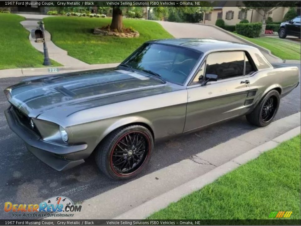 1967 Ford Mustang Coupe Grey Metallic / Black Photo #15