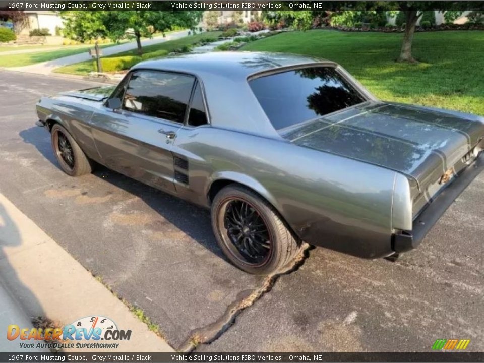 1967 Ford Mustang Coupe Grey Metallic / Black Photo #17
