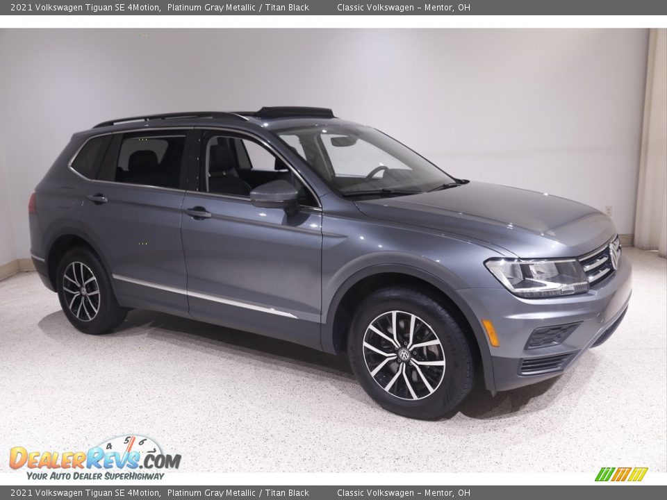 2021 Volkswagen Tiguan SE 4Motion Platinum Gray Metallic / Titan Black Photo #1