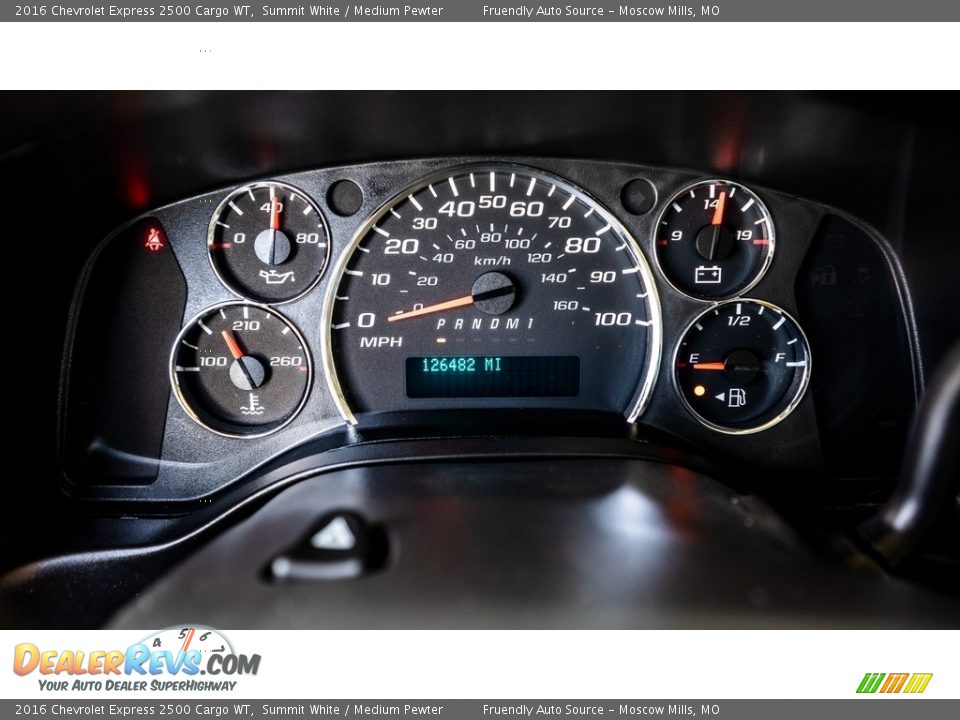 2016 Chevrolet Express 2500 Cargo WT Gauges Photo #29