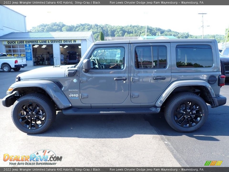 2022 Jeep Wrangler Unlimited Sahara 4XE Hybrid Sting-Gray / Black Photo #2