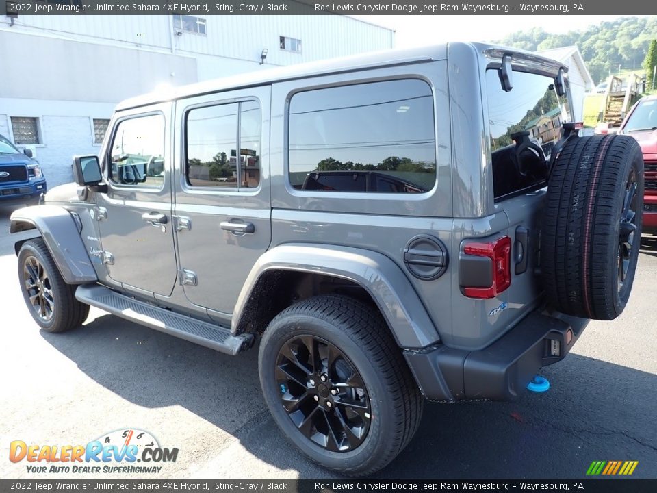 2022 Jeep Wrangler Unlimited Sahara 4XE Hybrid Sting-Gray / Black Photo #3