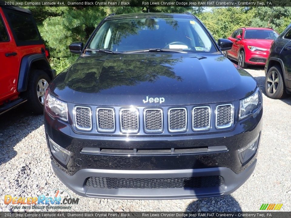 2020 Jeep Compass Latitude 4x4 Diamond Black Crystal Pearl / Black Photo #3