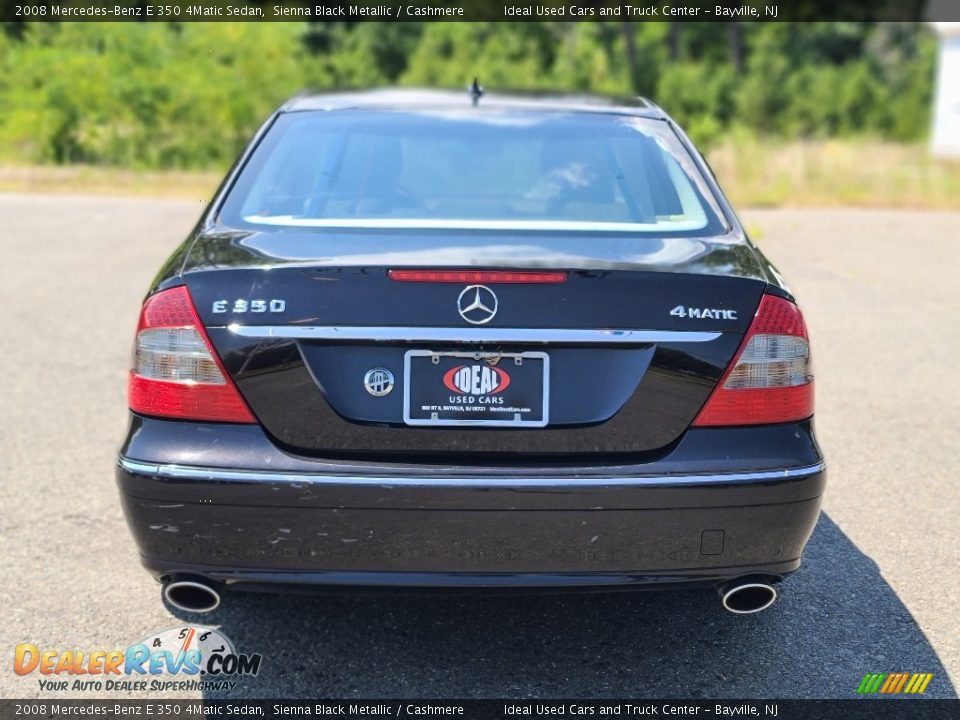 2008 Mercedes-Benz E 350 4Matic Sedan Sienna Black Metallic / Cashmere Photo #4