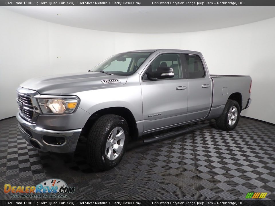 2020 Ram 1500 Big Horn Quad Cab 4x4 Billet Silver Metallic / Black/Diesel Gray Photo #6