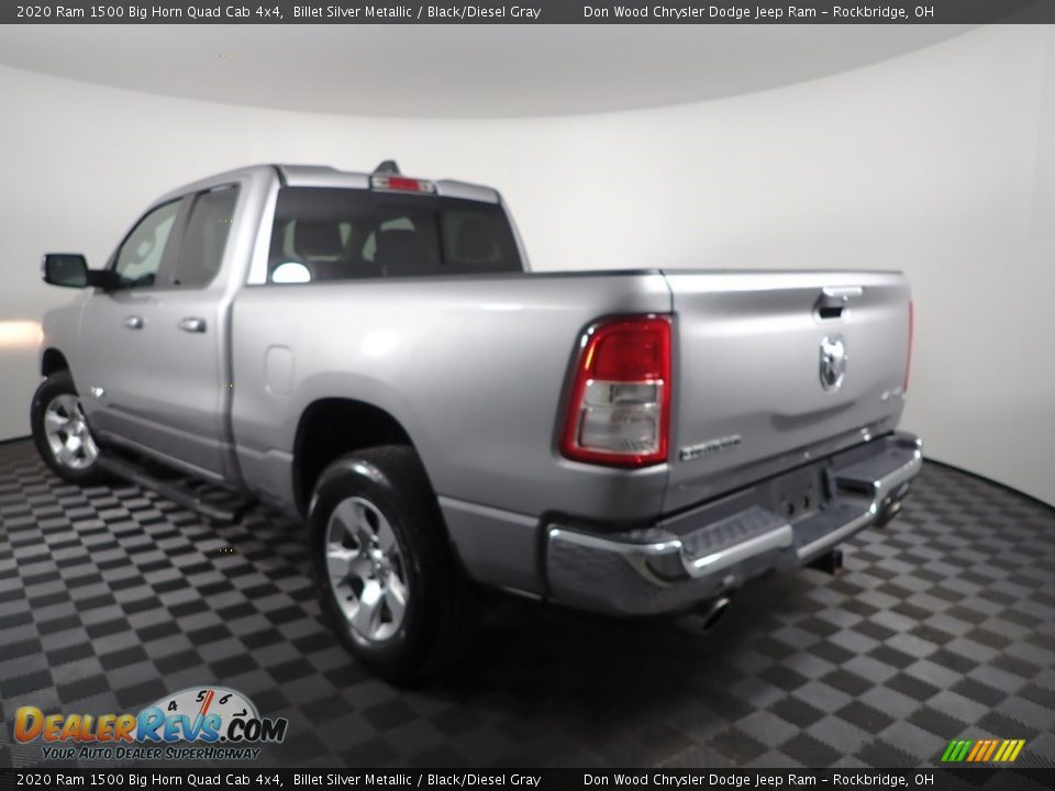 2020 Ram 1500 Big Horn Quad Cab 4x4 Billet Silver Metallic / Black/Diesel Gray Photo #7