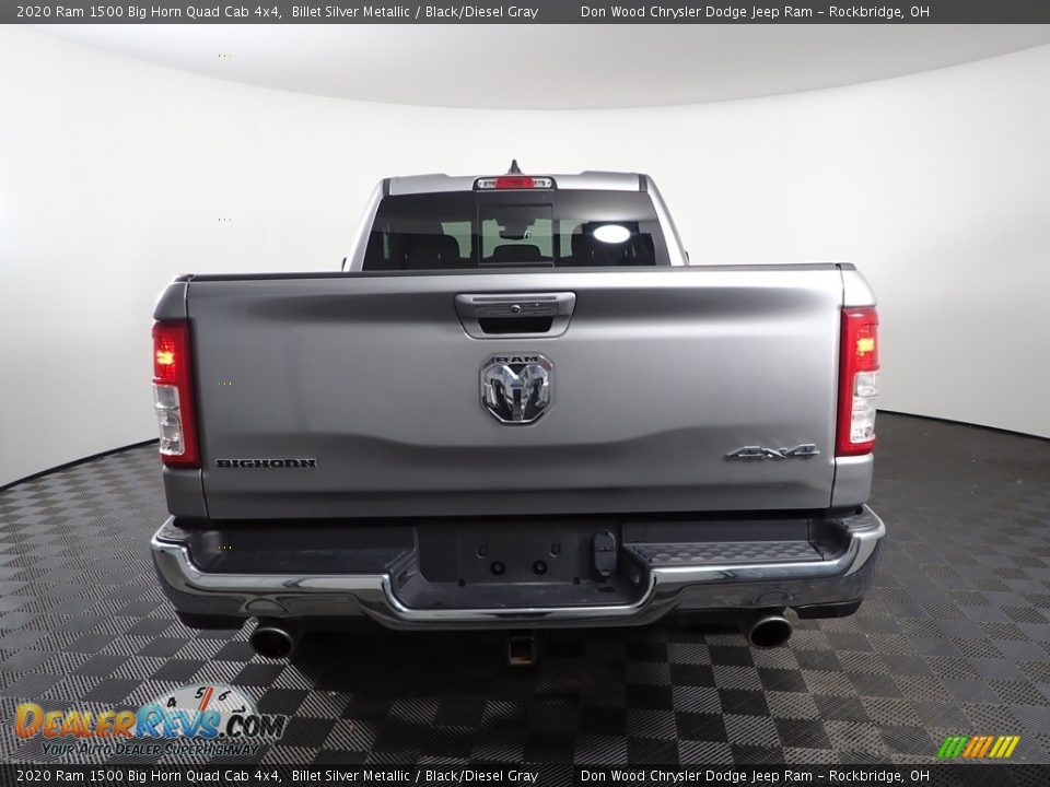 2020 Ram 1500 Big Horn Quad Cab 4x4 Billet Silver Metallic / Black/Diesel Gray Photo #8