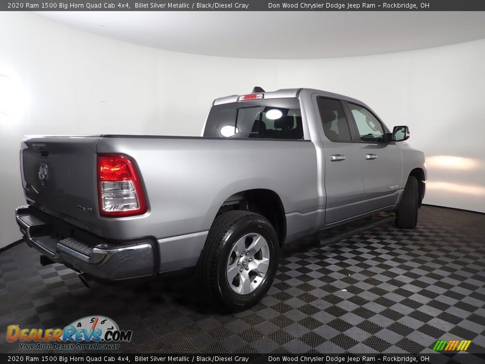 2020 Ram 1500 Big Horn Quad Cab 4x4 Billet Silver Metallic / Black/Diesel Gray Photo #10