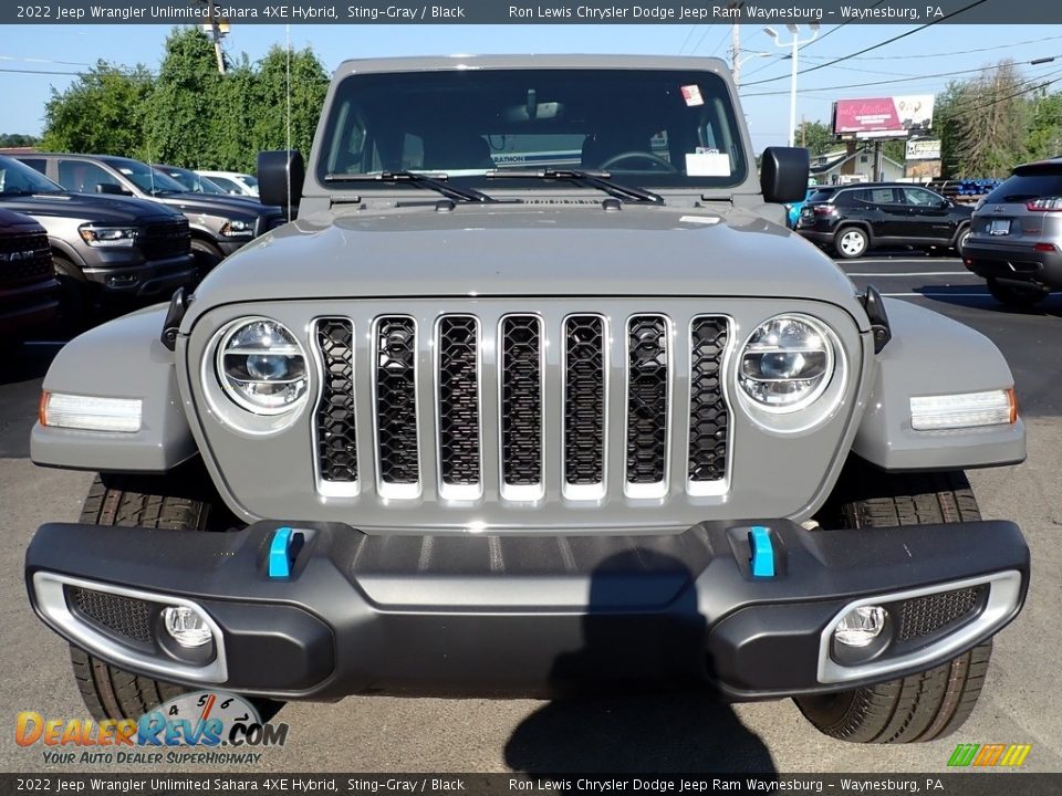 2022 Jeep Wrangler Unlimited Sahara 4XE Hybrid Sting-Gray / Black Photo #9