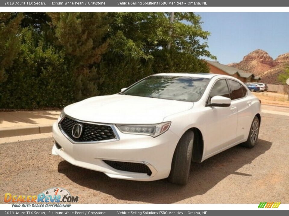 2019 Acura TLX Sedan Platinum White Pearl / Graystone Photo #2