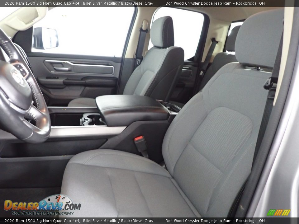 2020 Ram 1500 Big Horn Quad Cab 4x4 Billet Silver Metallic / Black/Diesel Gray Photo #14