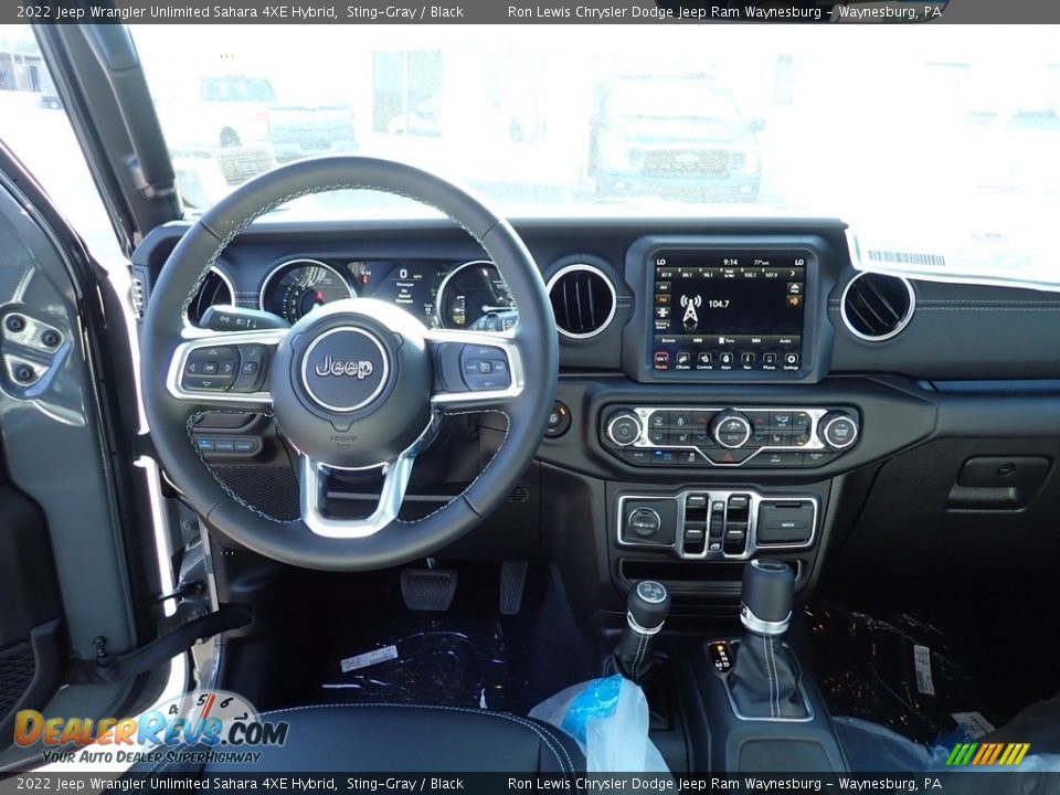 2022 Jeep Wrangler Unlimited Sahara 4XE Hybrid Sting-Gray / Black Photo #13