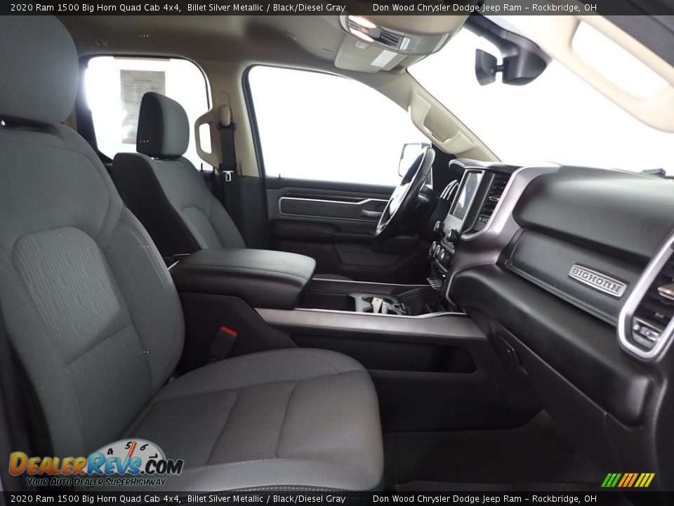 2020 Ram 1500 Big Horn Quad Cab 4x4 Billet Silver Metallic / Black/Diesel Gray Photo #27