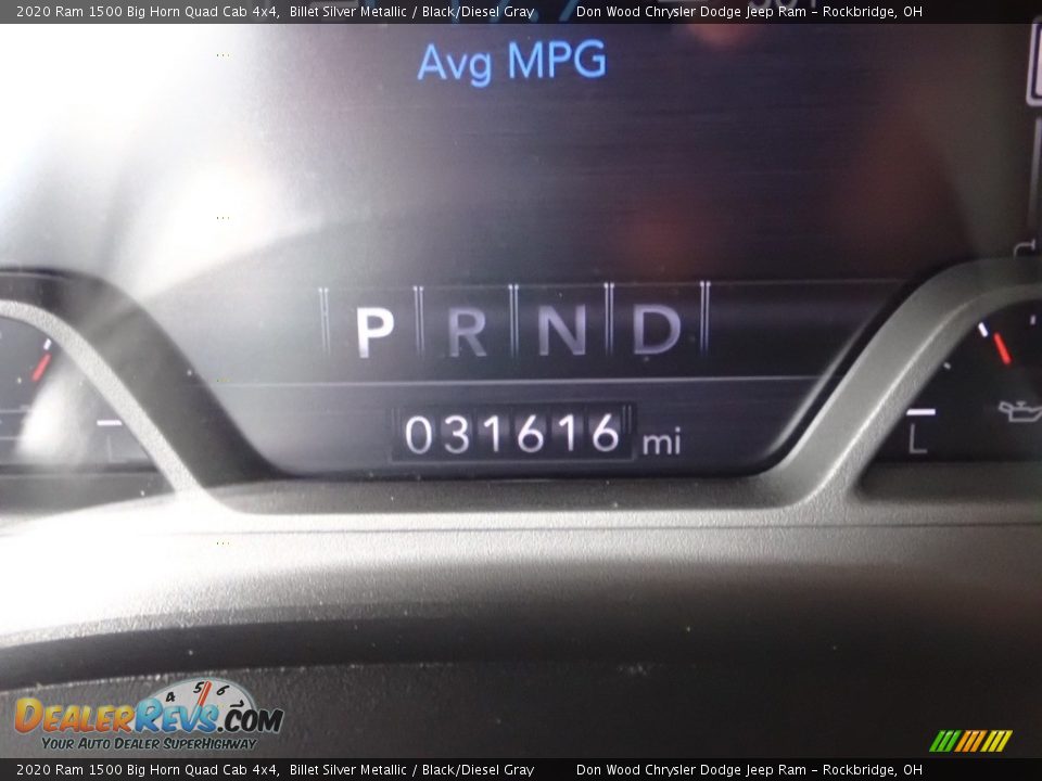 2020 Ram 1500 Big Horn Quad Cab 4x4 Billet Silver Metallic / Black/Diesel Gray Photo #31