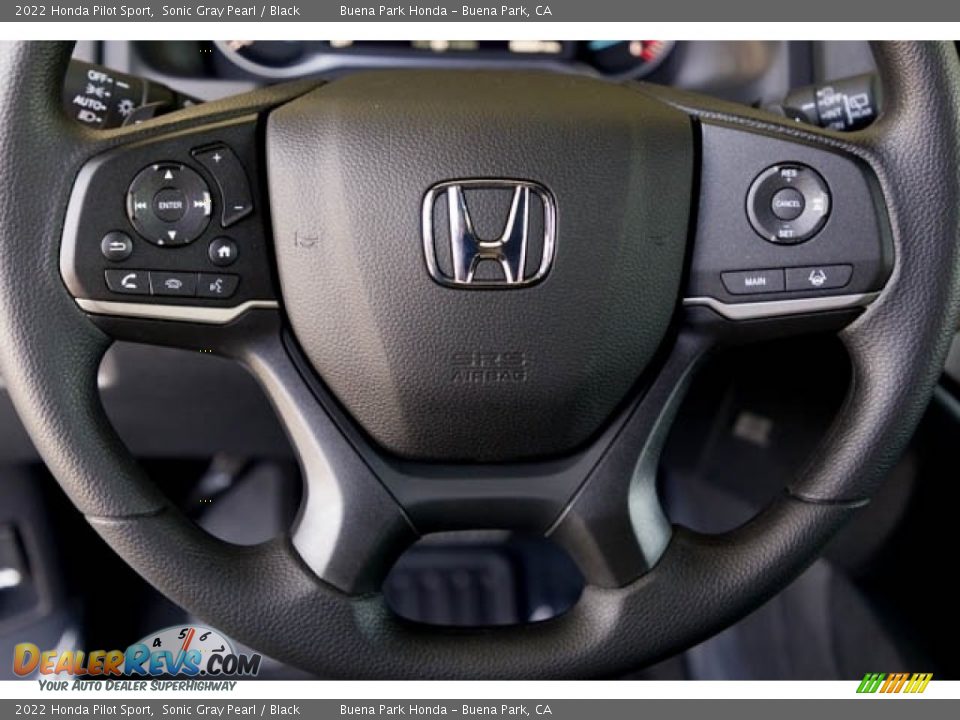 2022 Honda Pilot Sport Sonic Gray Pearl / Black Photo #19