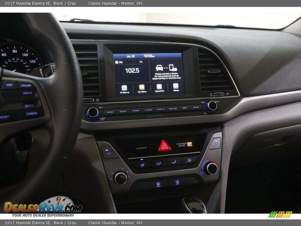 2017 Hyundai Elantra SE Black / Gray Photo #9