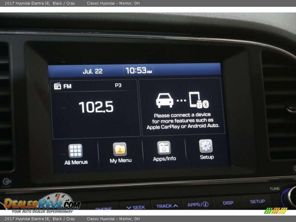 2017 Hyundai Elantra SE Black / Gray Photo #10