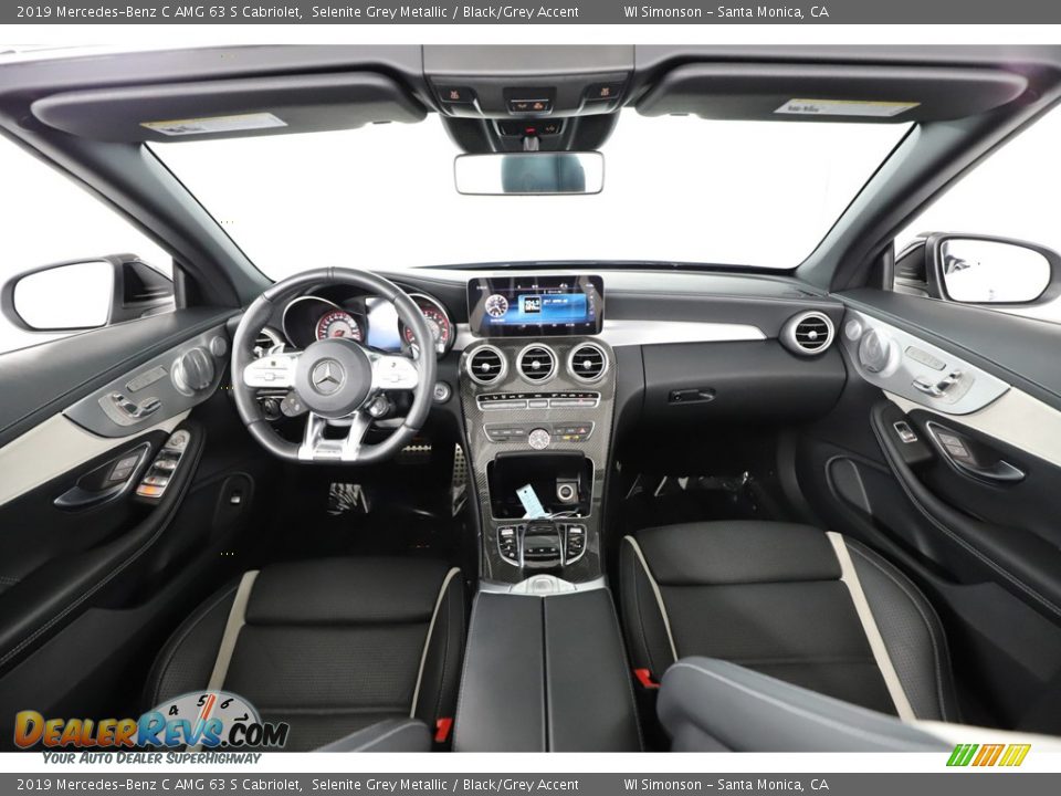 Black/Grey Accent Interior - 2019 Mercedes-Benz C AMG 63 S Cabriolet Photo #23