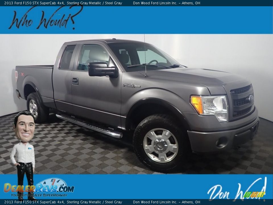 2013 Ford F150 STX SuperCab 4x4 Sterling Gray Metallic / Steel Gray Photo #1