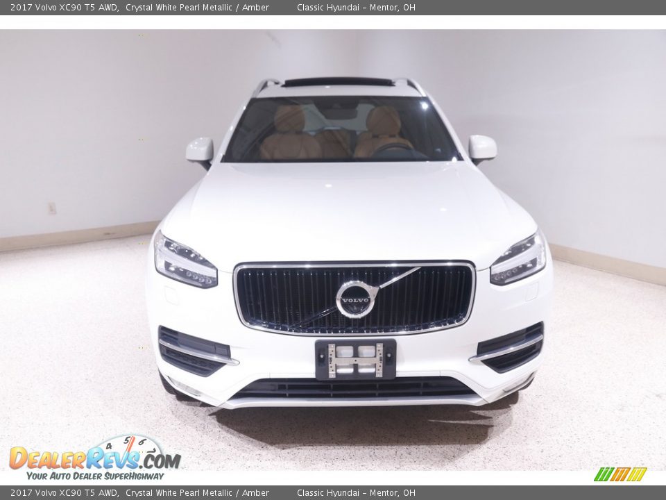 2017 Volvo XC90 T5 AWD Crystal White Pearl Metallic / Amber Photo #2