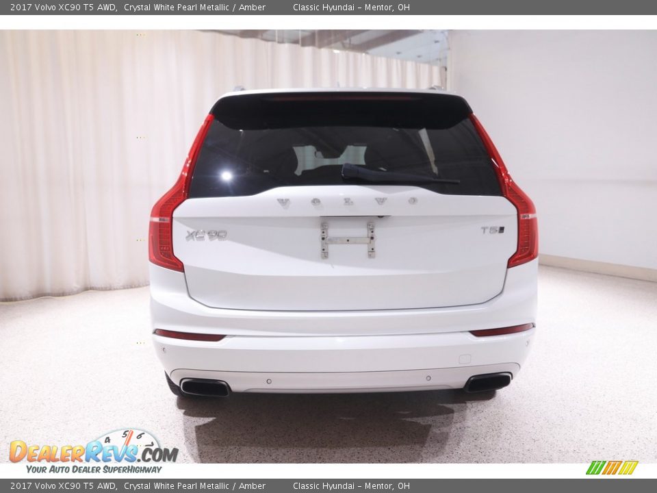 2017 Volvo XC90 T5 AWD Crystal White Pearl Metallic / Amber Photo #20