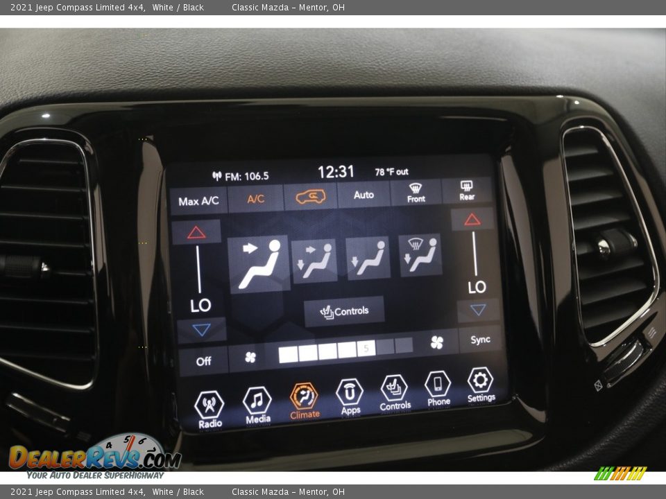 2021 Jeep Compass Limited 4x4 White / Black Photo #11