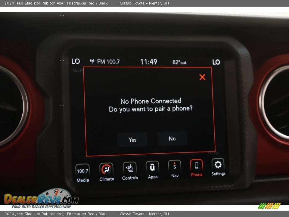 2020 Jeep Gladiator Rubicon 4x4 Firecracker Red / Black Photo #14