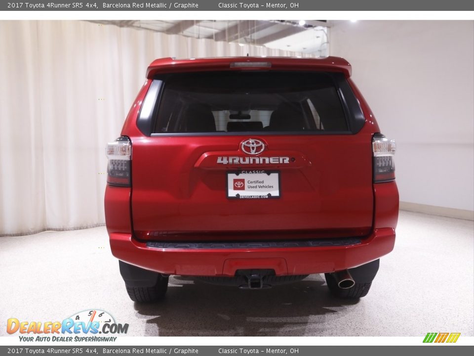 2017 Toyota 4Runner SR5 4x4 Barcelona Red Metallic / Graphite Photo #19