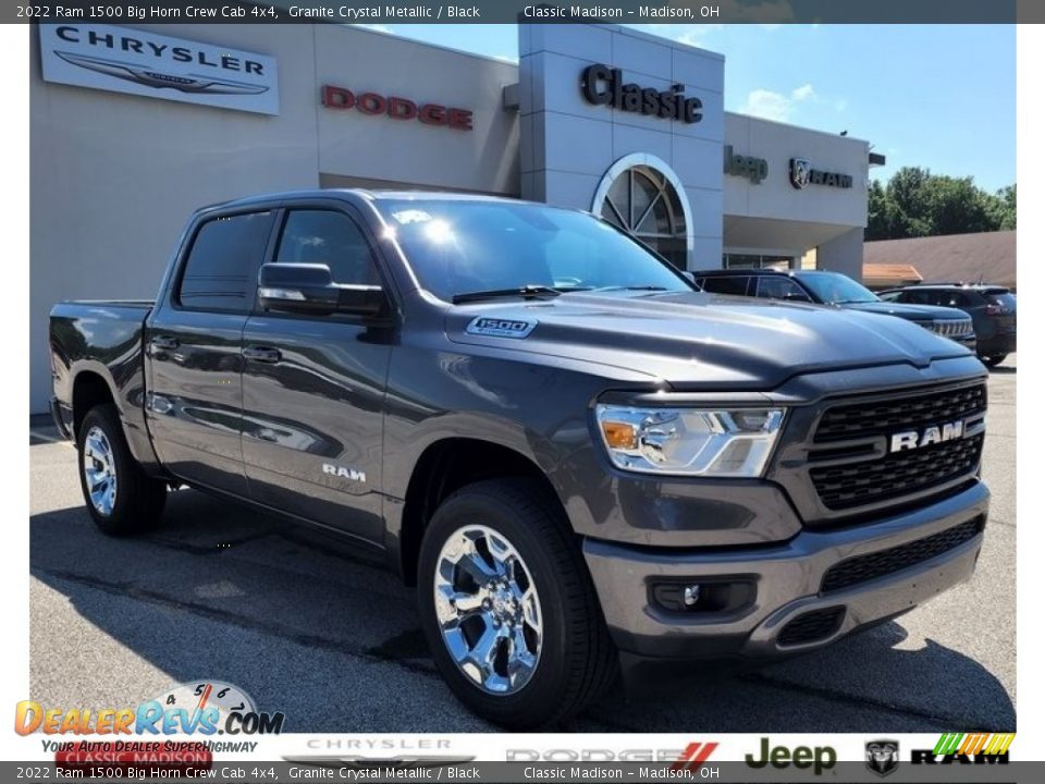 2022 Ram 1500 Big Horn Crew Cab 4x4 Granite Crystal Metallic / Black Photo #1