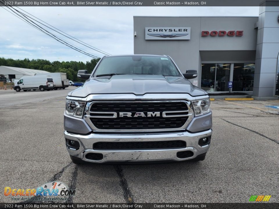 2022 Ram 1500 Big Horn Crew Cab 4x4 Billet Silver Metallic / Black/Diesel Gray Photo #7