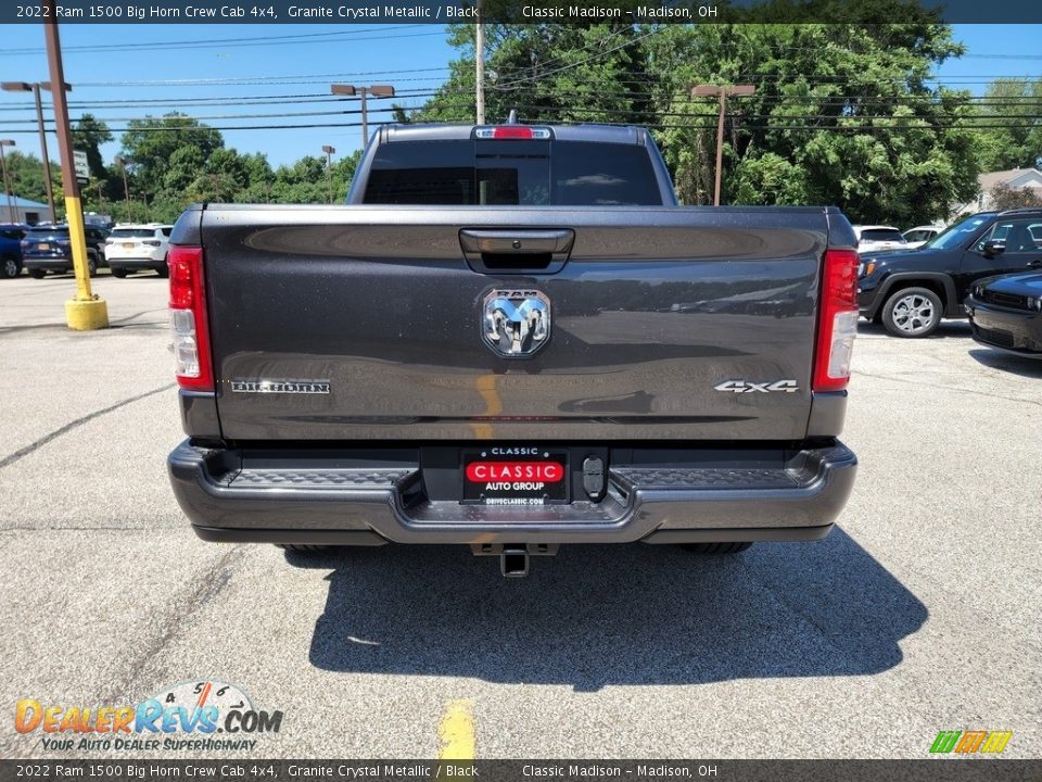 2022 Ram 1500 Big Horn Crew Cab 4x4 Granite Crystal Metallic / Black Photo #10