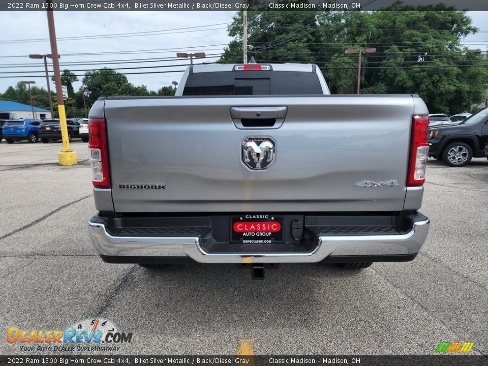 2022 Ram 1500 Big Horn Crew Cab 4x4 Billet Silver Metallic / Black/Diesel Gray Photo #10