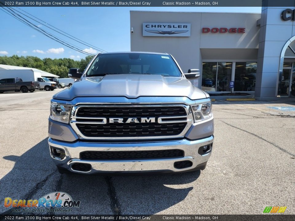 2022 Ram 1500 Big Horn Crew Cab 4x4 Billet Silver Metallic / Black/Diesel Gray Photo #7