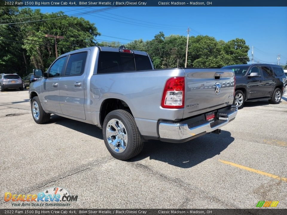 2022 Ram 1500 Big Horn Crew Cab 4x4 Billet Silver Metallic / Black/Diesel Gray Photo #9